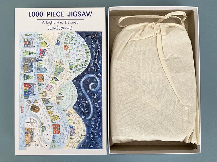 Hannah Dunnett A Light Has Dawned Jigsaw box and bag image updated