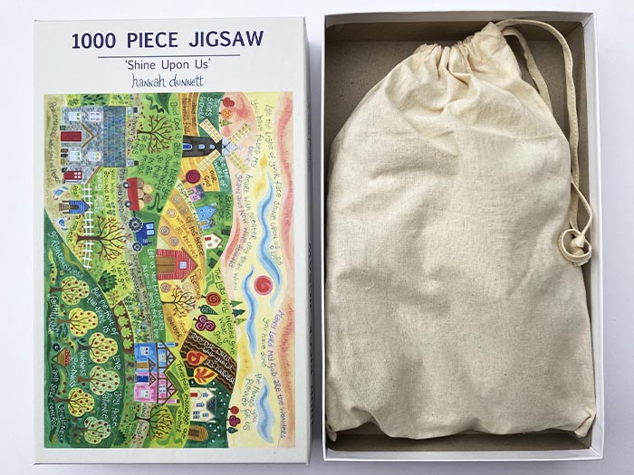 Hannah Dunnett Shine Upon Us Jigsaw box and bag image