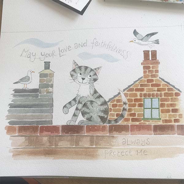 Hannah Dunnett May Your Love and faithfulness cat design
