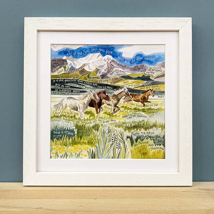 Hannah Dunnett Freedom square framed print
