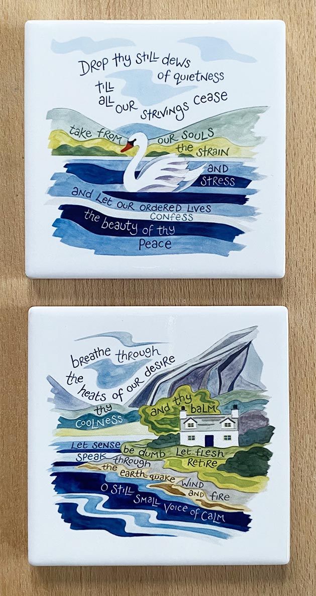 Hannah Dunnett Small Voice of Calm and The Beauty of Thy Peace Coasters main image updated