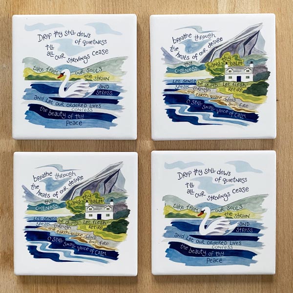 Hannah Dunnett Small Voice of Calm and The Beauty of Thy Peace Coasters without gift box