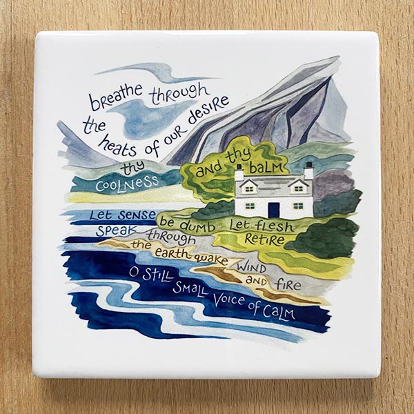 Hannah Dunnett Small Voice of Calm coaster