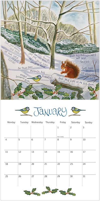 Hannah Dunnett 2027 Large Calendar January