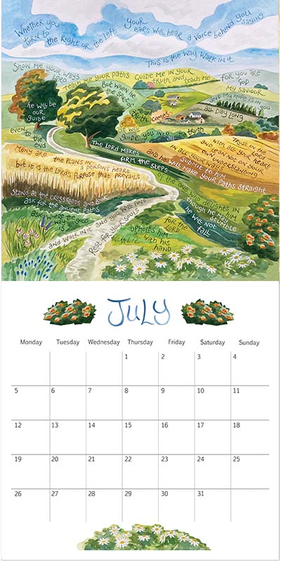 Hannah Dunnett 2027 Large Calendar July