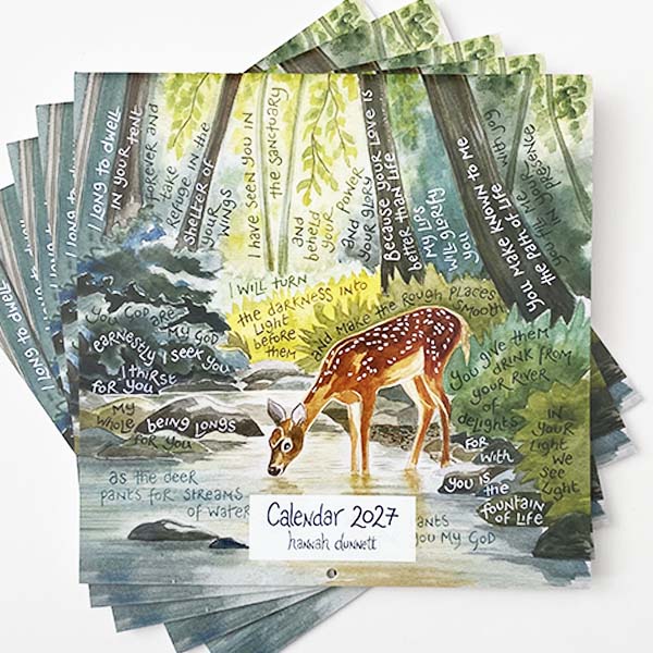Hannah Dunnett 2027 Large Calendar pack of 5 calendars
