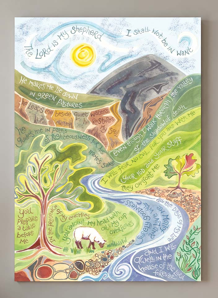 Hannah Dunnett Psalm 23 Canvas Art Print