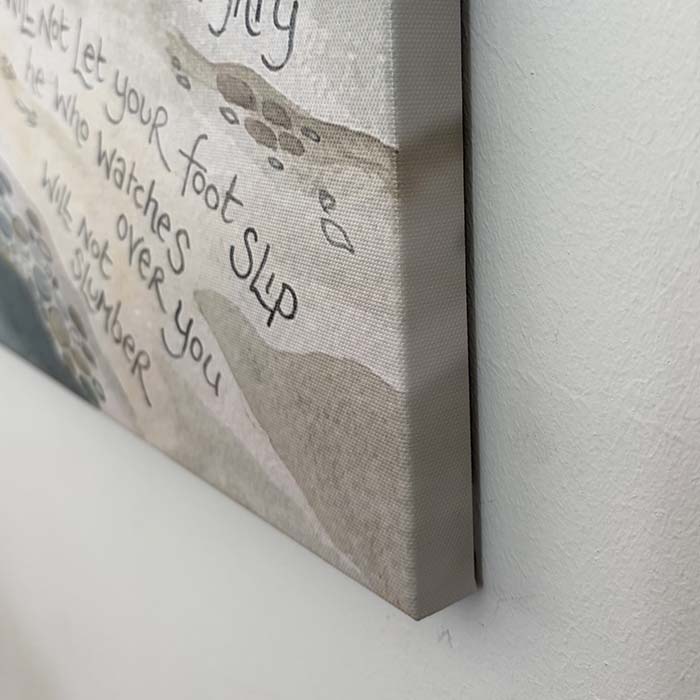 Hannah Dunnett Trust in The Lord Canvas Art Print closeup mirrored blur edge image