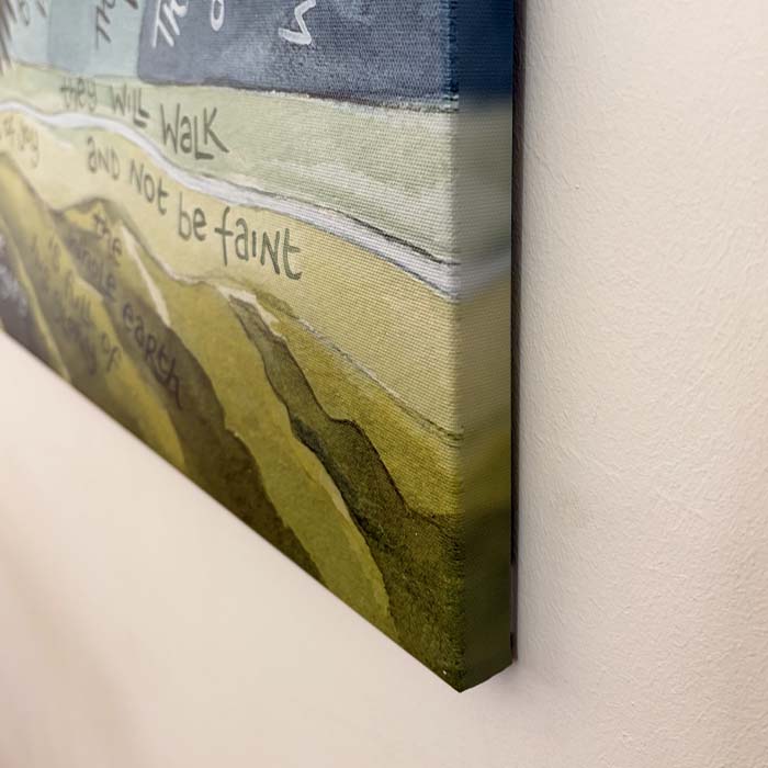 Hannah Dunnett Wings Like Eagles Canvas Art Print closeup mirrored blur edge image