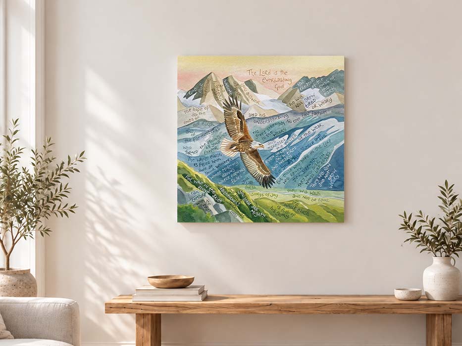 Hannah Dunnett Wings Like Eagles Canvas Art Print on wall